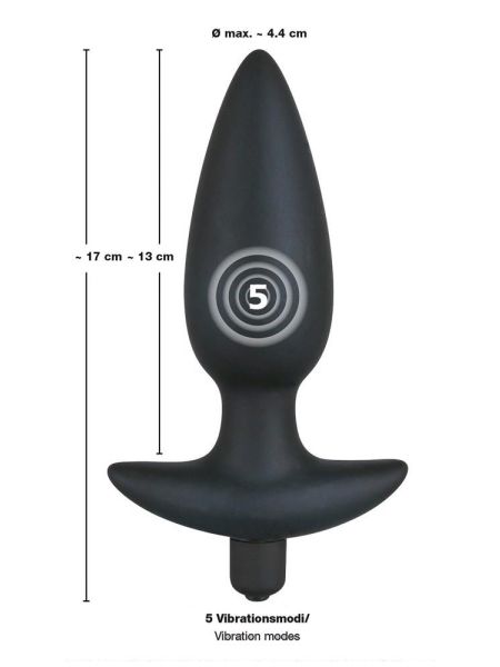 Wibrujący korek sex plug analny 5trybów 17cm - 11