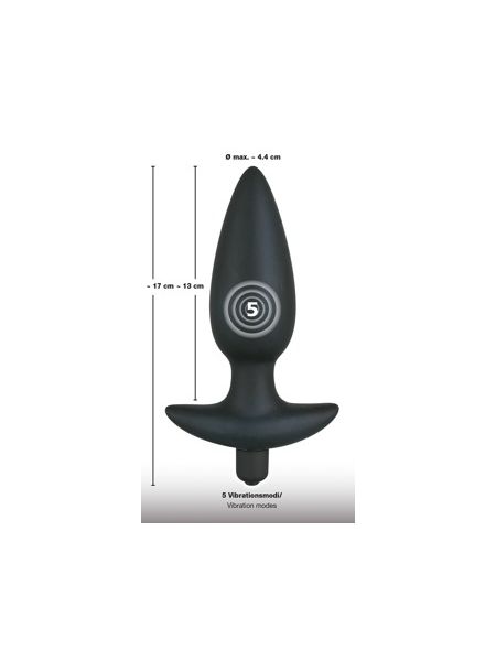 Wibrujący korek sex plug analny 5trybów 17cm - 4