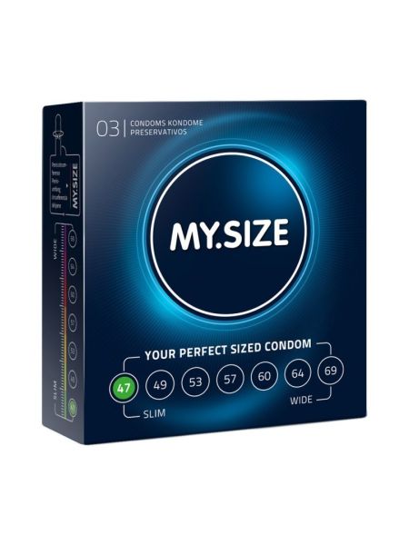 Prezerwatywy klasyczne MYSIZE średnica 47 mm 3szt
