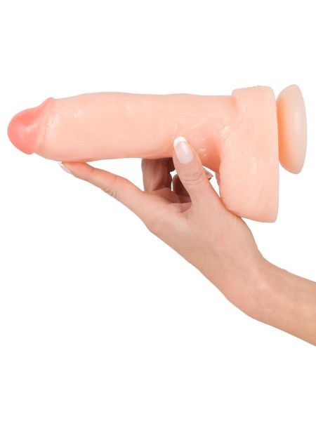 Duże dildo przyssawka jądra żyłki sex penis 23cm - 11