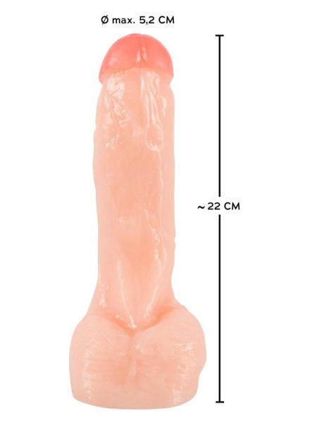 Duże dildo przyssawka jądra żyłki sex penis 23cm - 12