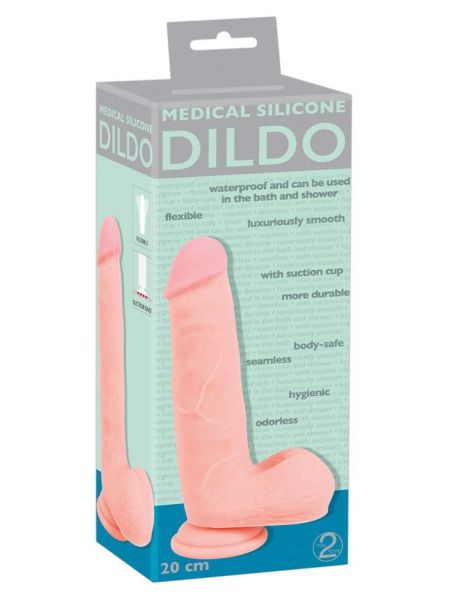 Grube dildo penis realistyczne przyssawka 20cm sex - 2
