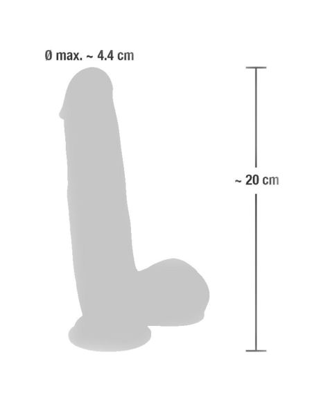 Grube dildo penis realistyczne przyssawka 20cm sex - 15