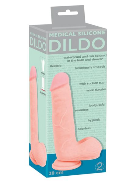 Grube dildo penis realistyczne przyssawka 20cm sex