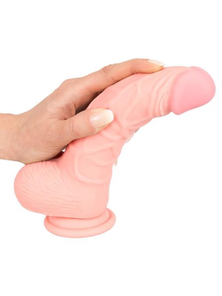 Realistyczny elastyczny penis dildo przyssawka 20cm - 13