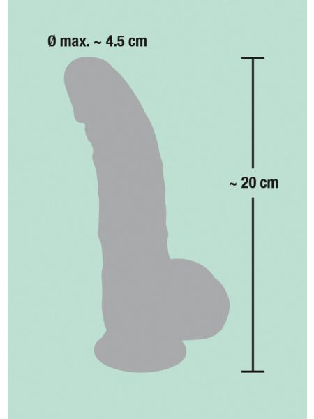 Realistyczny elastyczny penis dildo przyssawka 20cm - 14
