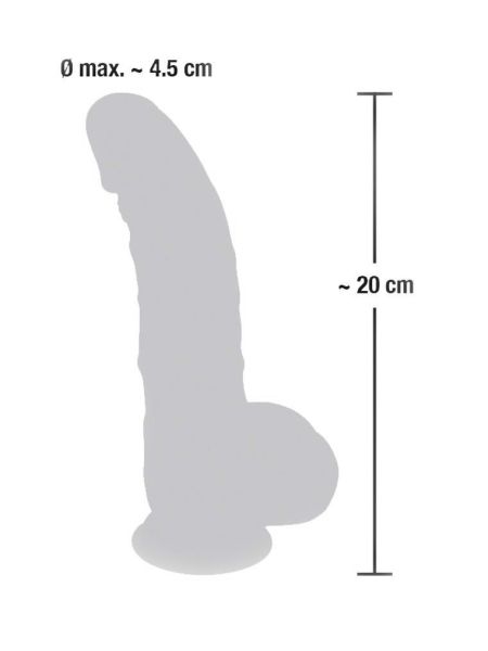Realistyczny elastyczny penis dildo przyssawka 20cm - 15