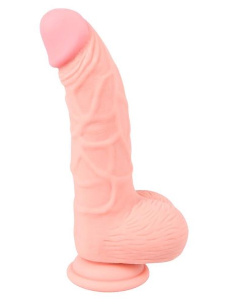 Realistyczny elastyczny penis dildo przyssawka 20cm - 3