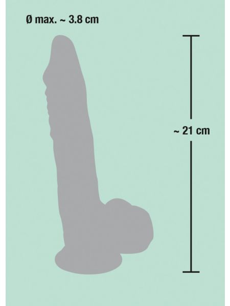 Duże grube dildo z przyssawką realistyczne 21cm - 13