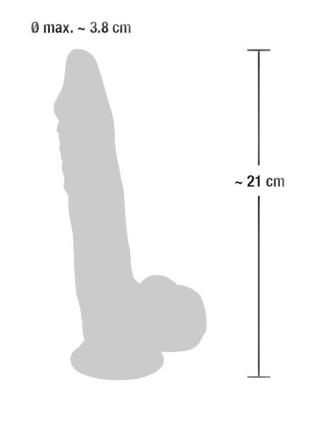 Duże grube dildo z przyssawką realistyczne 21cm - 15
