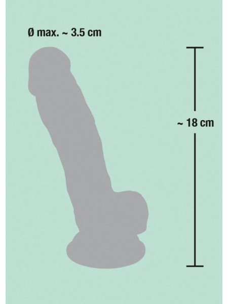 Dildo realistyczne penis prawdziwy naturalny 18 cm - 14