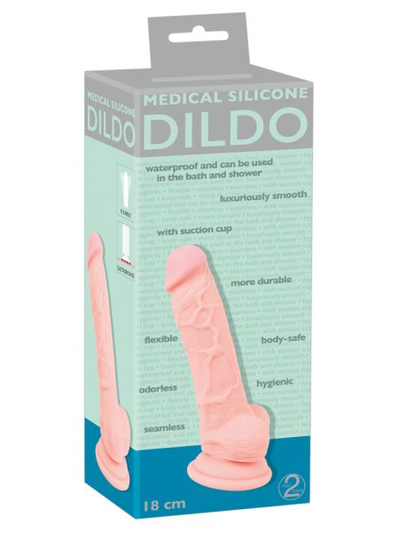Dildo realistyczne penis prawdziwy naturalny 18 cm - 3