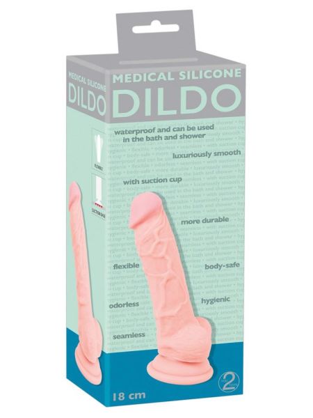 Dildo realistyczne penis prawdziwy naturalny 18 cm