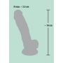 Dildo realistyczne penis prawdziwy naturalny 18 cm - 15