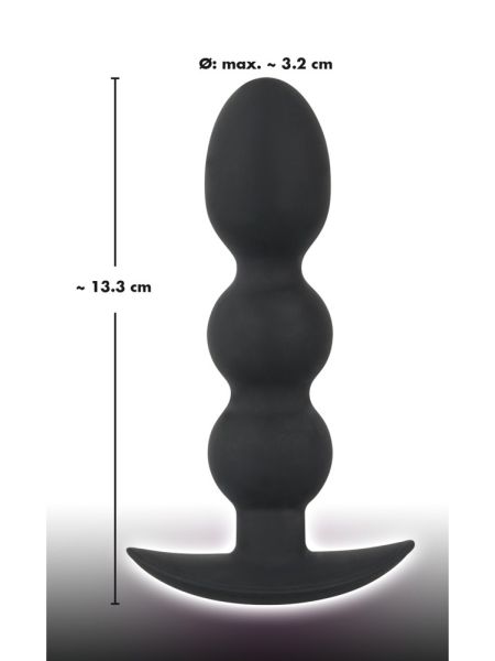 Korek plug analny zatyczka z kulkami koraliki 13cm - 14
