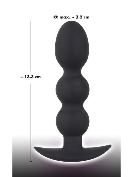 Korek plug analny zatyczka z kulkami koraliki 13cm - 15