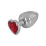 Korek analny metalowy plug kamień serce 9cm - 6