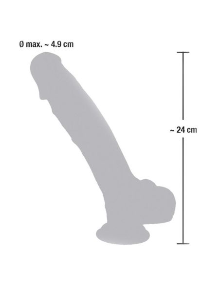 Duże grube dildo z przyssawką realistyczne 24cm - 12