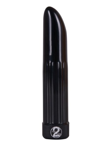Klasyczny mini wibrator mały masażer podręczny 13cm czarny - 3