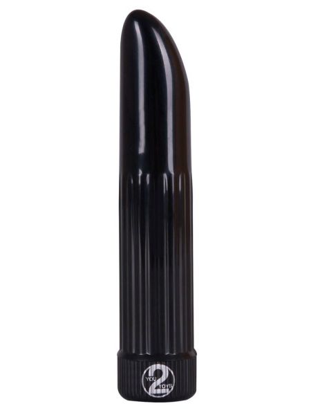 Klasyczny mini wibrator mały masażer podręczny 13cm czarny - 4