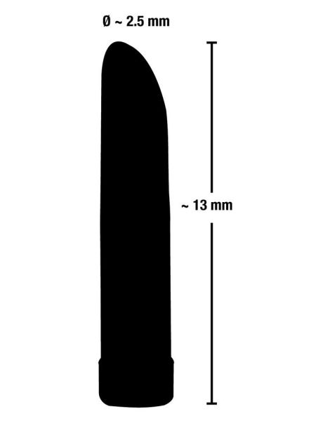 Klasyczny mini wibrator mały masażer podręczny 13cm czarny - 7
