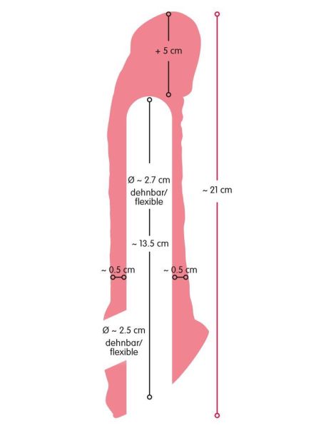 Naturalna nakładka na penisa jądra wydłużająca 5cm - 15