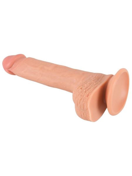Realistyczny elastyczny penis dildo z jądrami 21cm - 6