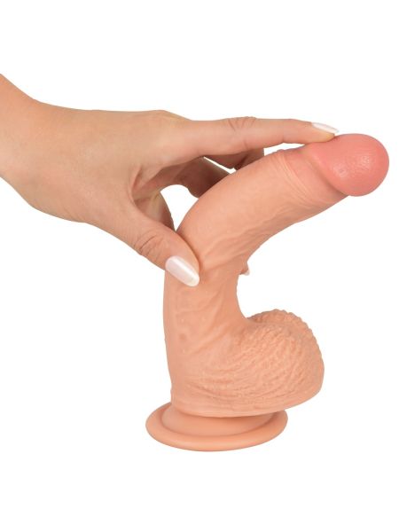 Realistyczny elastyczny penis dildo z jądrami 21cm - 9