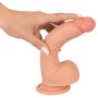 Realistyczny elastyczny penis dildo z jądrami 21cm - 12