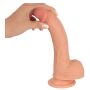 Realistyczny elastyczny penis dildo z jądrami 21cm - 14
