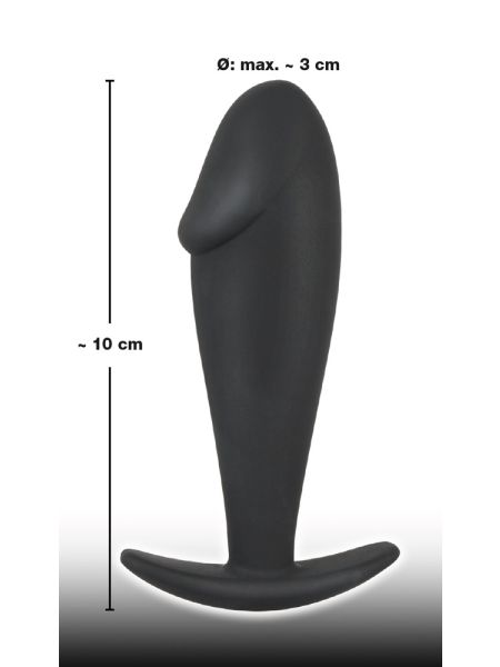 Ergonomiczny korek analny mini penis 10cm - 12
