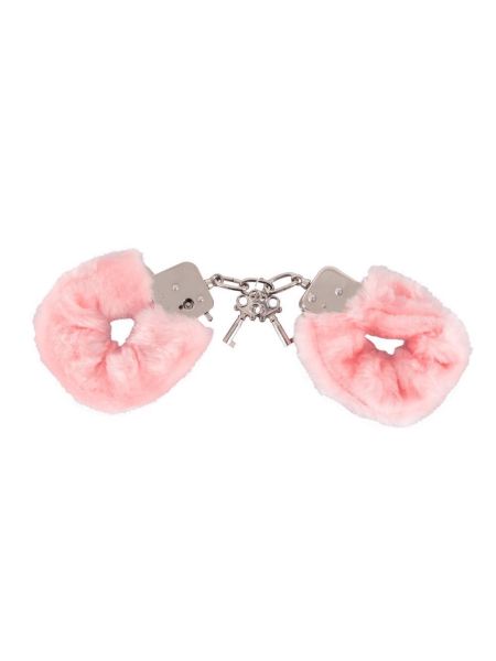 Kajdanki erotyczne pluszowe z futerkiem różowe sex - 3