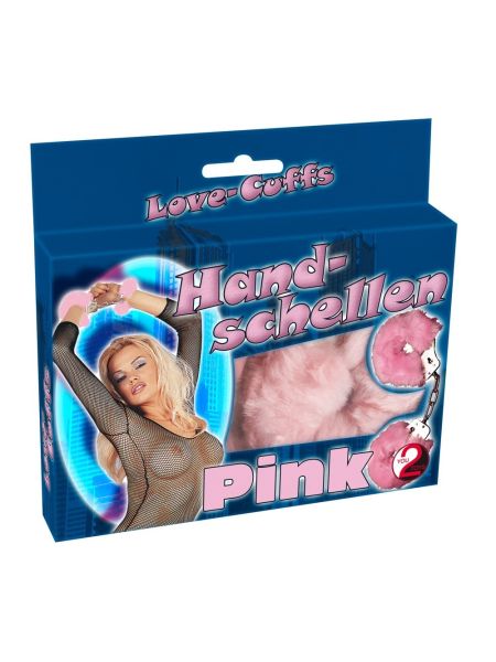 Kajdanki erotyczne pluszowe z futerkiem różowe sex - 4