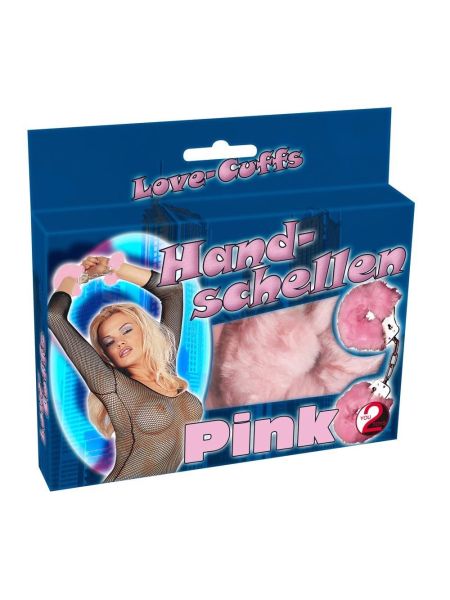Kajdanki erotyczne pluszowe z futerkiem różowe sex