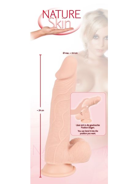 Dildo wyginane realistyczny penis członek sex 24cm - 15