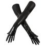 Rękawiczki lateksowe długie czarne unisex BDSM sex - 8
