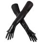 Rękawiczki lateksowe długie czarne unisex BDSM sex - 9