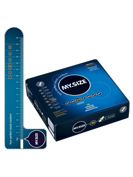 Prezerwatywy klasyczne na wymiar MYSIZE 53mm 36szt - 3