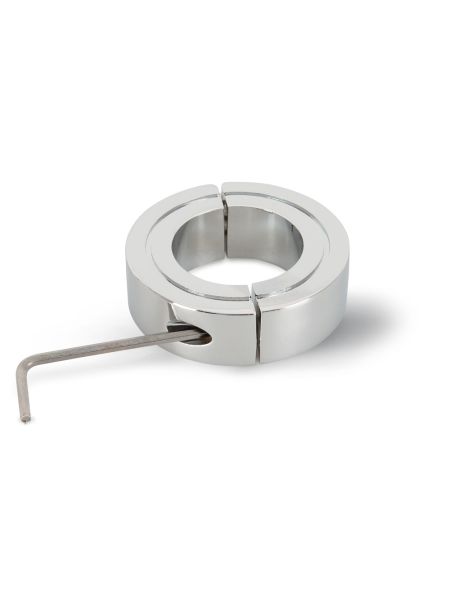 Metalowy stalowy pierścień na jądra obciążnik BDSM - 12
