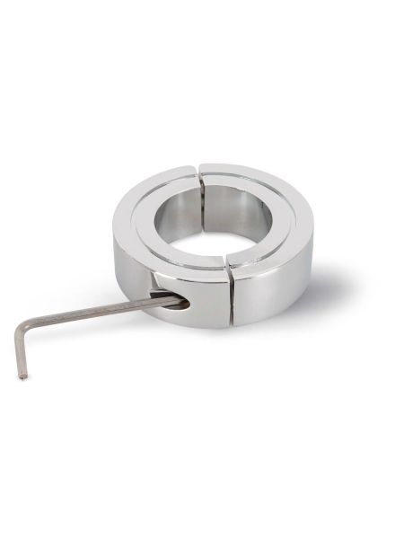 Metalowy stalowy pierścień na jądra obciążnik BDSM - 13