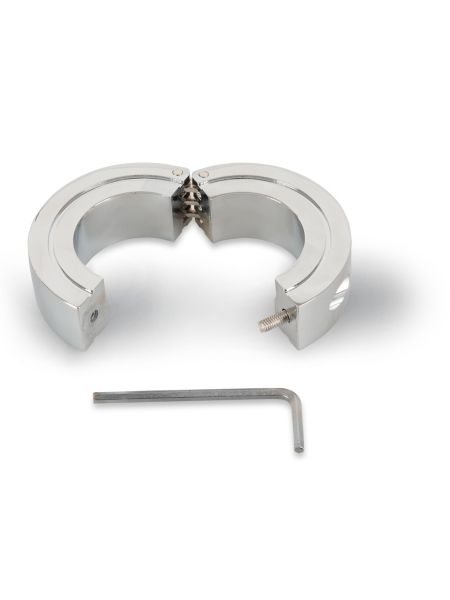 Metalowy stalowy pierścień na jądra obciążnik BDSM - 14