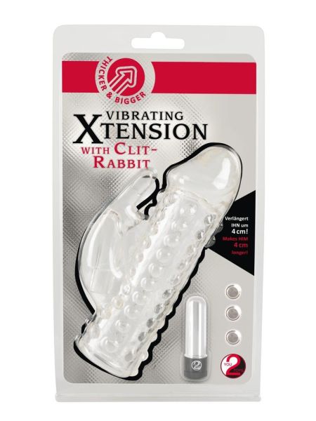 Penis Sleeve with Clitoris Stimulator