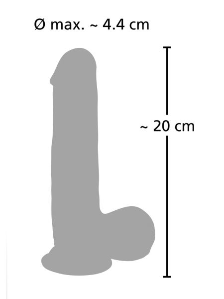 Penis realistyczny z jądrami rotacja 8trybów 21cm - 16