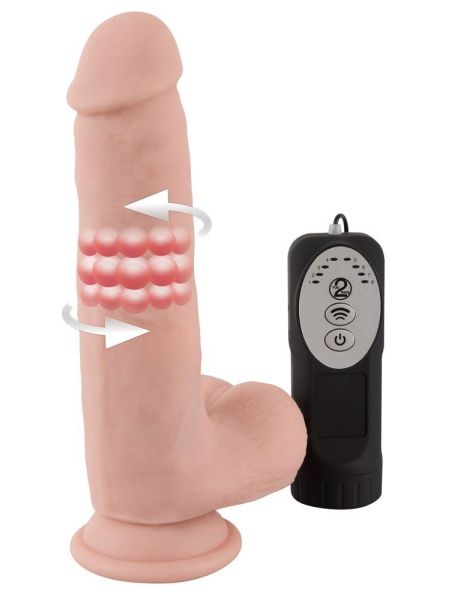 Penis realistyczny z jądrami rotacja 8trybów 21cm - 5