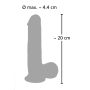 Penis realistyczny z jądrami rotacja 8trybów 21cm - 18