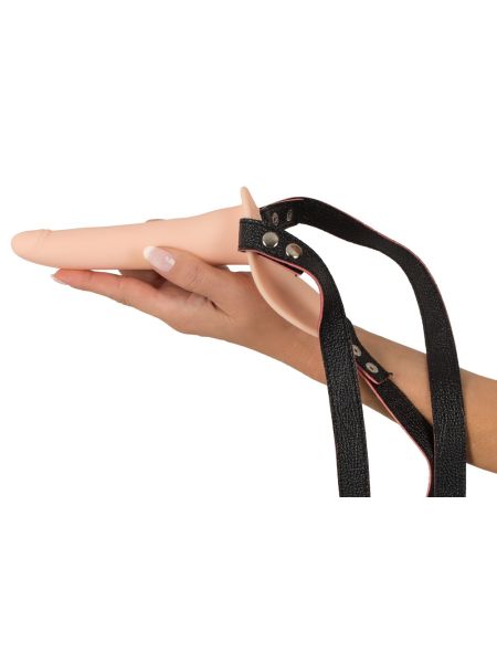 Wibrator strap-on uprząż paski 10 trybów 15cm - 9