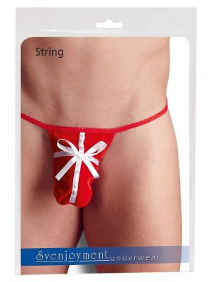 Stringi męskie erotyczne czerwone prezent urodziny - image 2