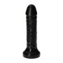 wodoodporny gruby czarny penis żylasty trzon z przyssawką 14,5 cm - 3