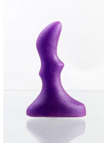 Mały plug korek analny unisex masażer prostaty 10cm fioletowy - 2