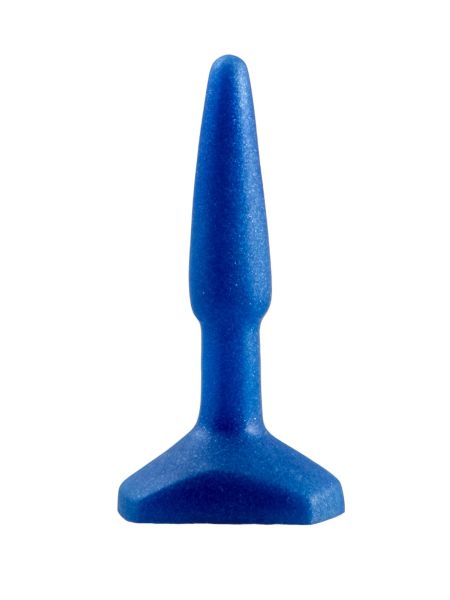 Korek analny dla początkujących wąski mały 12cm niebieski - 2